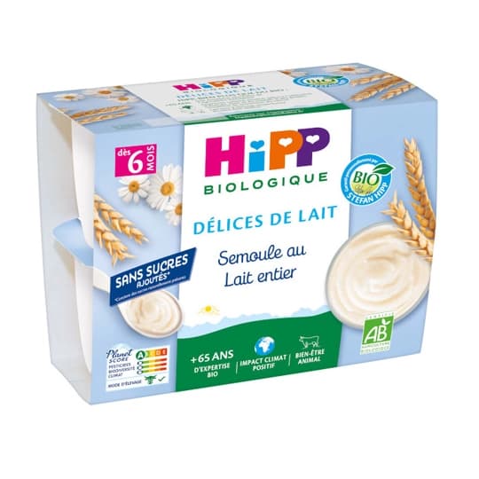 HIPP SEMOULE LAIT VANILLE 100G X4 — Pharmacie Pré Saint Gervais