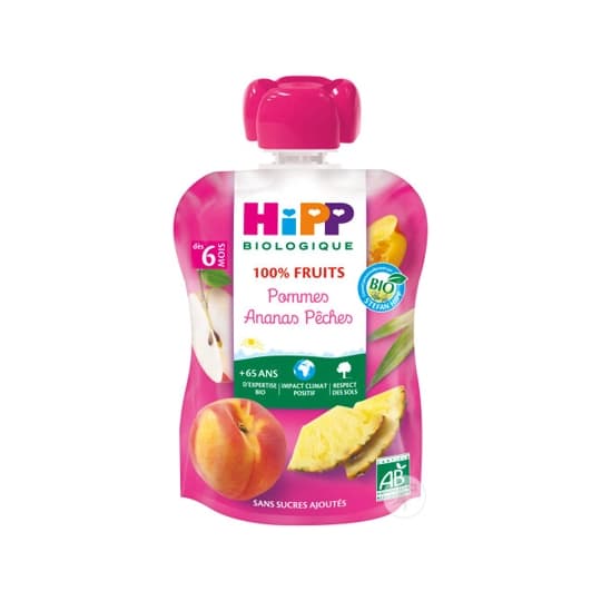 HIPP COMPOTE POM ANA PECH GOURD90G — Pharmacie du Bien Etre