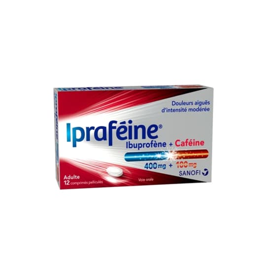 IPRAFEINE 400MG/100MG CPR 12 — Pharmacie Jeanne D'Arc