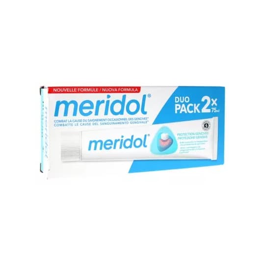 Meridol protection gencives dentifrice, 2 x 75 ml — Neopharm Pharmacie de la Plaine