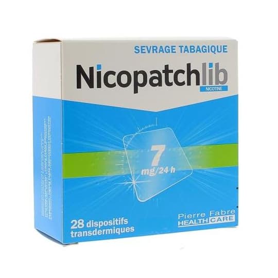 NICOPATCHLIB 7MG/24H D/TRANSD 28 — Pharmacie Centrale Gallieni
