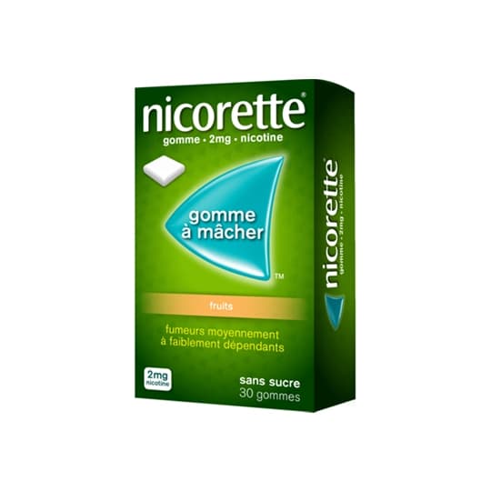NICORETTE 2MG GOMME FRUITS SS 30 — Pharmacie Port Royal