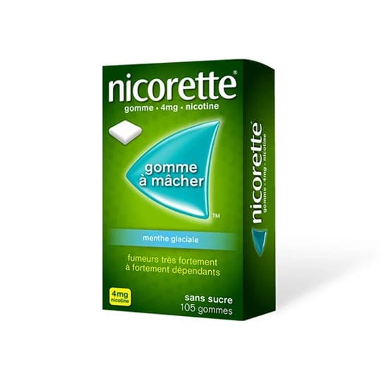 NICORETTE 4MG GOMME MENT GL SS 105 — Pharmacie du Vieux Montreuil