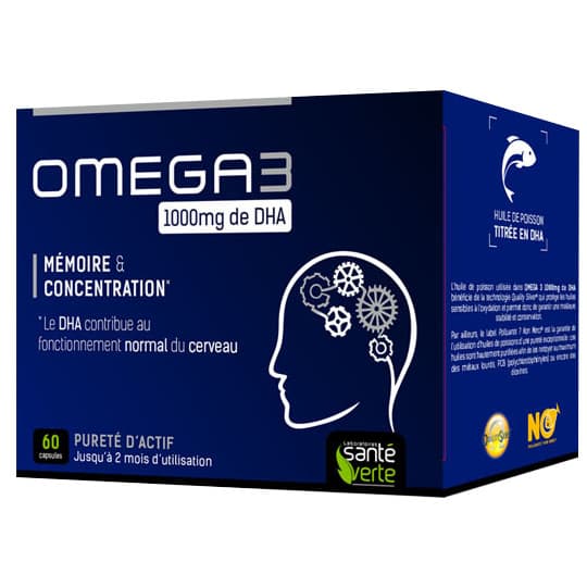 OMEGA 3 DHA1000 SANTE VERTE CAPS60 — Pharmacie Fellous