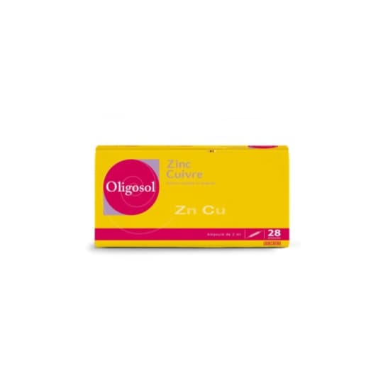 OLIGOSOL ZN-CU AMP 2ML 28 — Pharmacie du Centre Gennevilliers