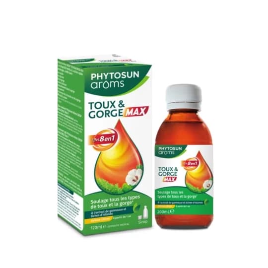 PHYTOSUNAROM TOUX GORGE MAX 120ML — Pharmacie des Vergnes Clermont-Ferrand