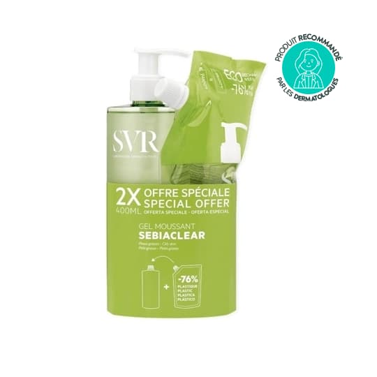 SVR SEBIACLEAR GEL MOUS400ML+RECH — Pharmacie du Flore