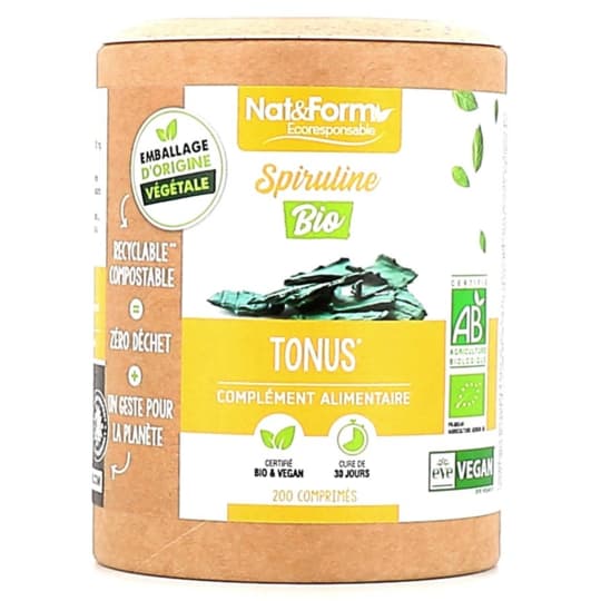 NAT&FORM ECO SPIRULINE BIO CPR200 — Pharmacie Centrale de l'Est