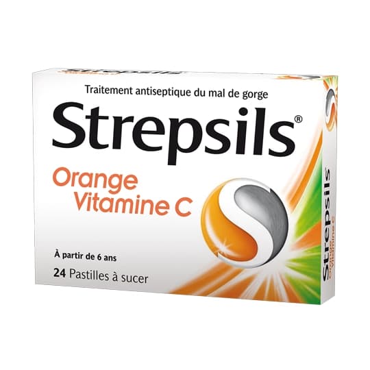 STREPSILS ORANGE VIT C PAST 24 — Pharmacie Port Royal