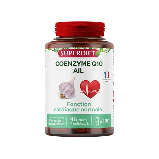 SUPERDIET COENZYME Q10+AIL GEL180 — Pharmacie Pharmagreen Boucicaut