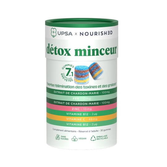 UPSA NOURISH DETOX 7EN1 GUMMIE 30 — Pharmacie Pharmavance Puteaux