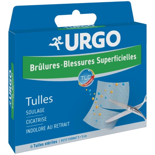 URGO BRULURE TULLEST 5CMX5CM 6