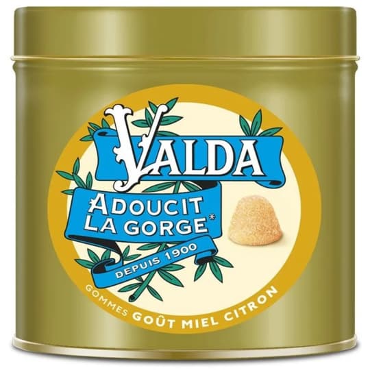VALDA GOM SUC MIEL/CITRON 140G — Pharmacie Pharmavance Paris 10