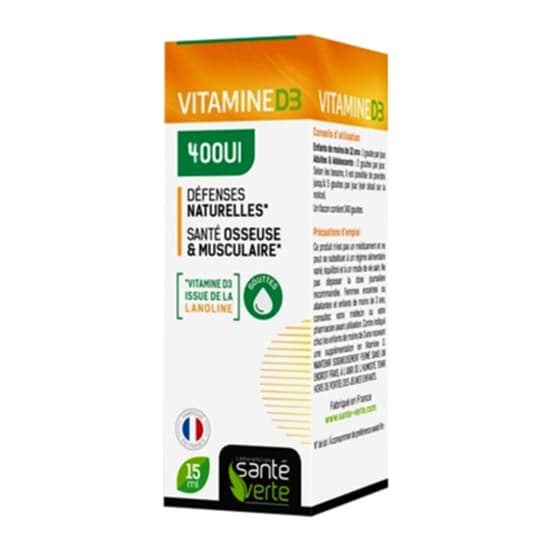 SANTE VERTE VIT D3 400UI 15ML — Pharmacie de Flandre