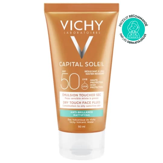 Vichy capital soleil emulsion anti-brillance toucher sec spf50 50 ml — Pharmacie Pharmagreen Boucicaut