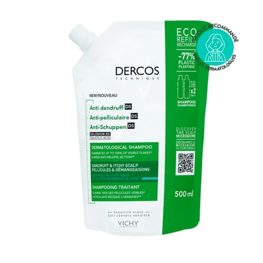 DERCOS DS SH A/PEL GRAS RECH390ML — Pharmacie Boetie