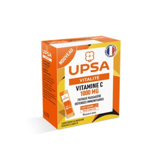 VITAMINE C 1000MG UPSA DOSE 10 — Pharmacie Jasmin