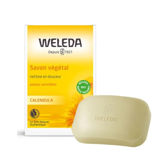Weleda savon végétaux savon végétal au calendula 100g — Pharmacie La Bonne Mère