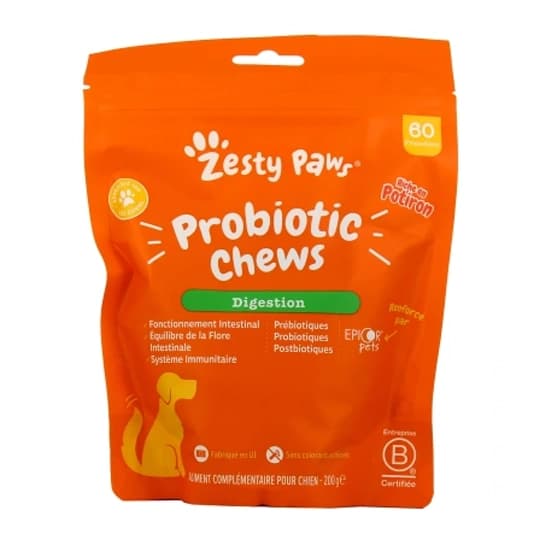 Zesty Paws Probiotic Chews Friandises Pour Chien 200g