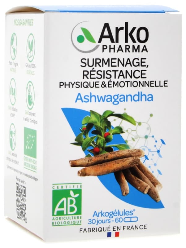 Arkopharma Arkogelules Ashwagandha Bio Gelule 60 — Pharmacie De Mailloles