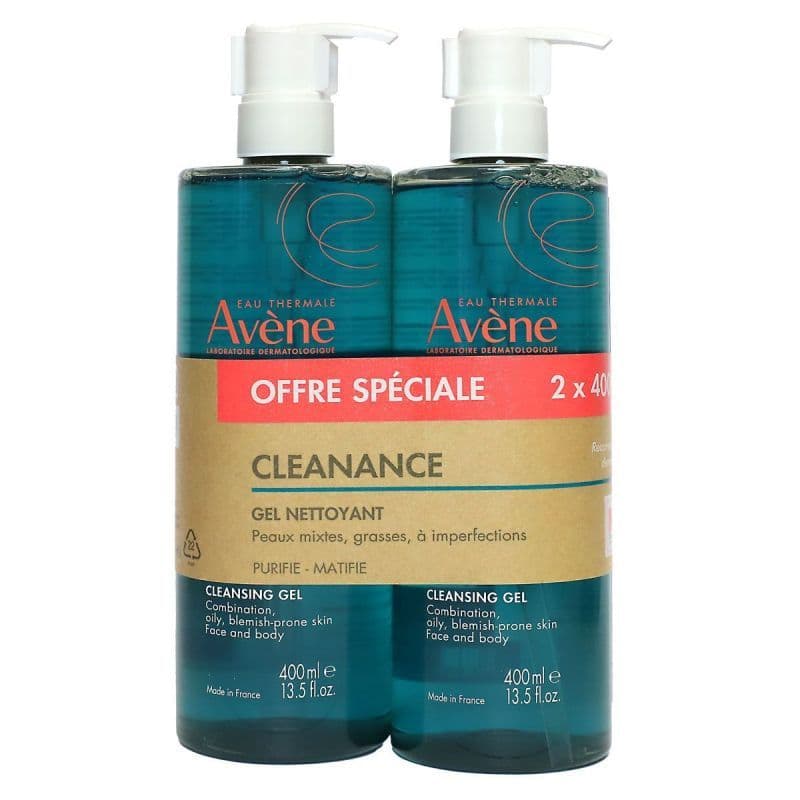 AVENE CLEANANCE GEL NETT 2X400ML — Pharmacie Belgrand Tenon