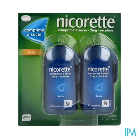 Nicorette Fruits 2mg Comprime A Sucer 80 — Pharmacie Pharmavance Saint Ouen