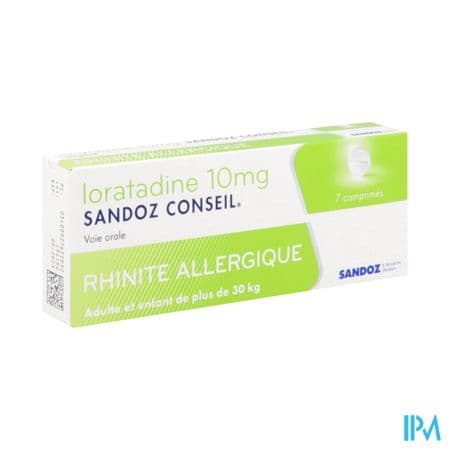 LORATADINE 10MG SANDOZ CONS CPR 7