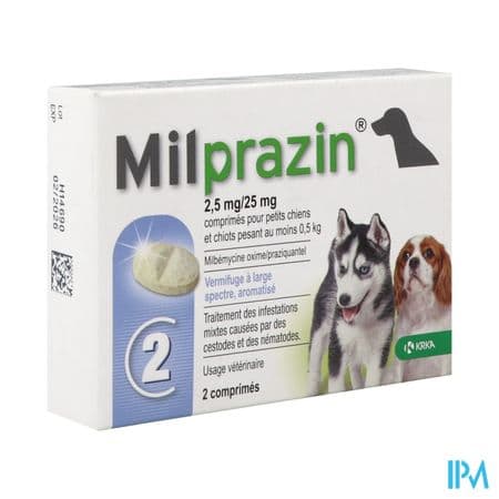 Milprazin 2mg5/25mg Chien Comprime 2 — Pharmacie des Mèches