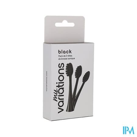 Myvariations Tete De Rechange Pour Brosse A Dents Noir X3