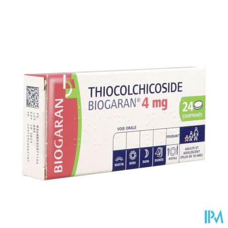 Thiocolchicoside Biogaran 4mg Comprime 24 — Pharmacie Jean Médecin