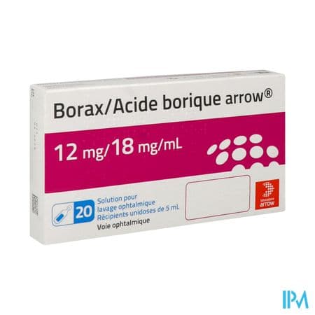 BORAX/AC.BORIQUE ARW SOL OPH 5ML20 — Pharmacie Centrale Gallieni