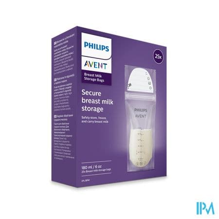 Avent Sachet Pour Conservation Lait 180ml Scf603/25 X25