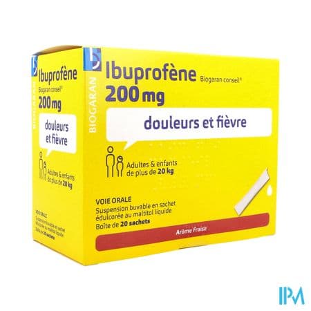 IBUPROFENE 200MG BIOG CONS SACH 20 — Pharmacie des Chalâtres