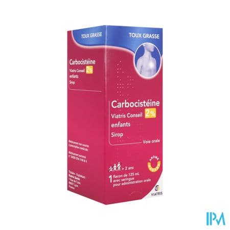 Carbocisteine Viatris 2% Enfant Sirop 125ml