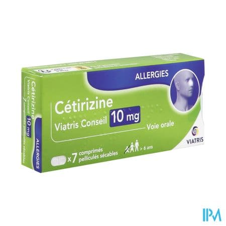 Cetirizine Viatris Pharma 10mg Comprime Secable 7