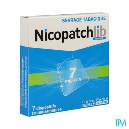 NICOPATCHLIB 7MG/24H D/TRANSD 7 — Pharmacie de la Galoppaz