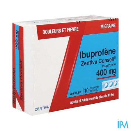 IBUPROFENE 400MG ZTV CONS 10 — Pharmacie Villenave Rocade