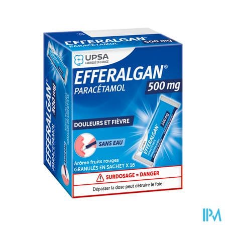 Efferalgan 500mg Fruits Rouges Granules Sachet 16