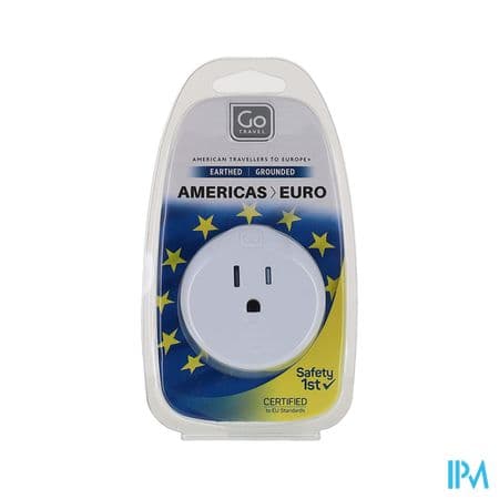 GO TRAVEL ADAPTATEUR USA-EUROPE — Pharmacie Cannes Riviera