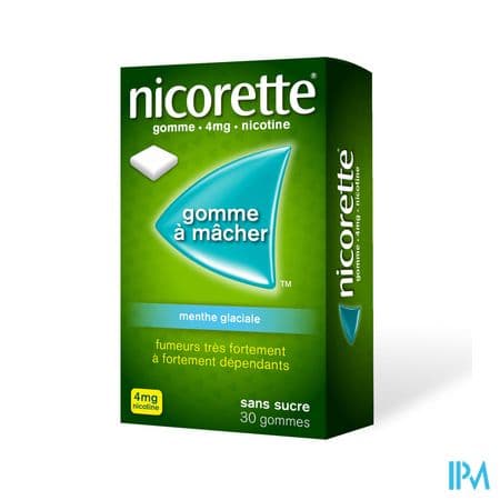 Nicorette Menthe Glaciale 4mg Sans Sucre Gommes 30