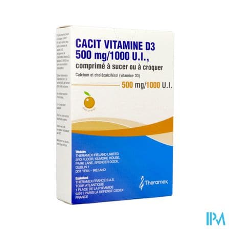 CACIT VIT D3 500MG/1000UI CPR 30 — Pharmacie centrale de la Villette 93 Pharmacie de garde 24h/24