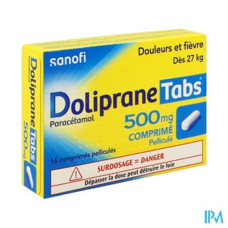 Dolipranetabs 500mg Comprime 16