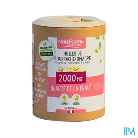 Nat Et Form Ecoresponsable Huile De Bourrache Onagre Bio Capsule 120