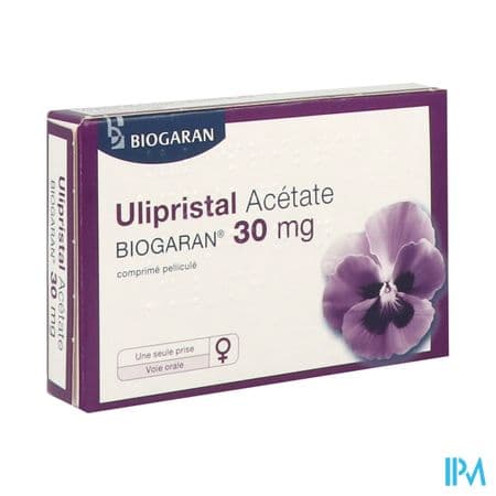 ULIPRISTAL ACETATE 30MG BGR CPR 1 — Pharmacie des Chalâtres
