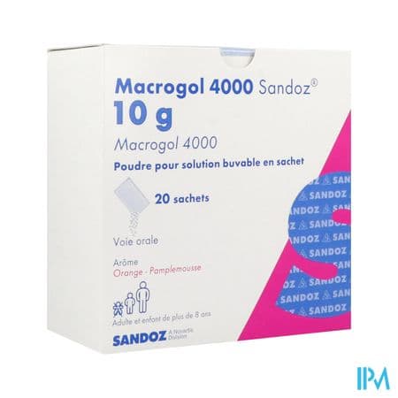 MACROGOL 4 000 10G SANDOZ SACHET20 — Pharmacie Du Centre Apothical