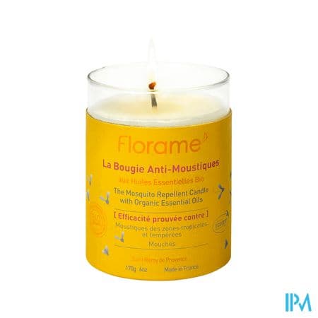 Florame Antimoustique Bougie Bio 170g — Pharmacie Pharmavance Auteuil