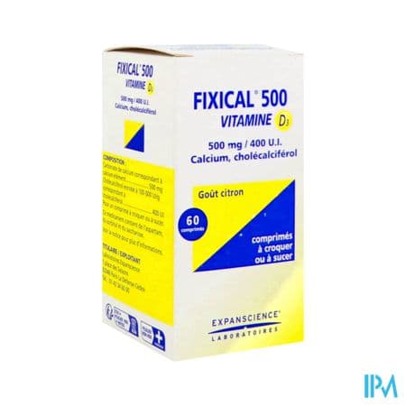 FIXICAL D3 500MG/400UI CPR PILL 60 — Pharmacie du Soleil Elsie Santé