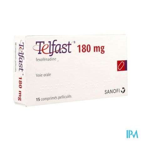 Telfast 180mg Comprime Plaquette Pvdc 15 — Pharmacie Ropars - Brest