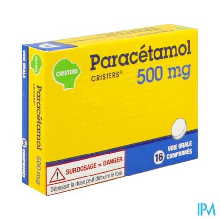 PARACETAMOL 500MG CRISTERS CPR 16 — Pharmacie des Chalâtres