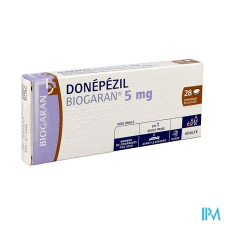 Donepezil Biogaran 5mg Comprime 28 — Pharmacie Durand (Carrefour Sannois)